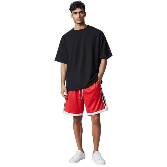 Athletic Works Red Mesh Basketball Shorts XG 40/42 Polyester & Drawstring - Picture 1 of 7